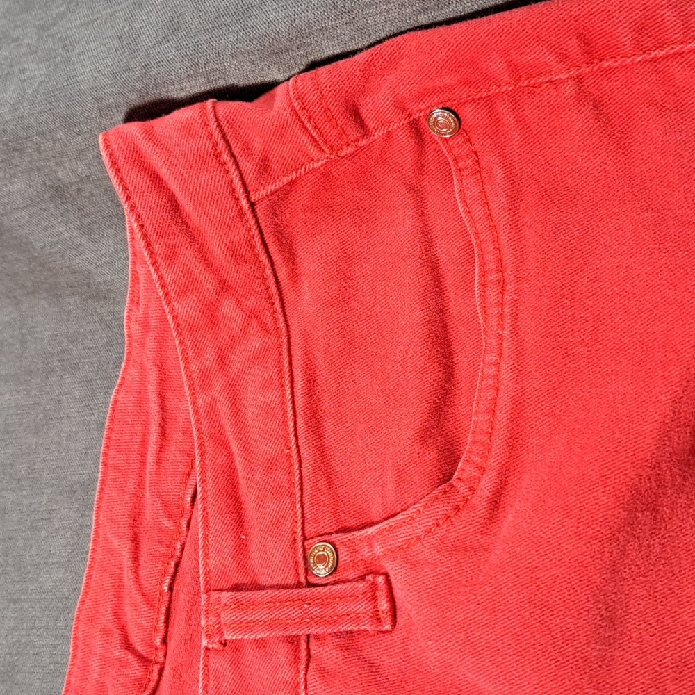 Love & Legend Red Stretch Denim Jean Capris / Shorts VG- 20 - Picture 7 of 13